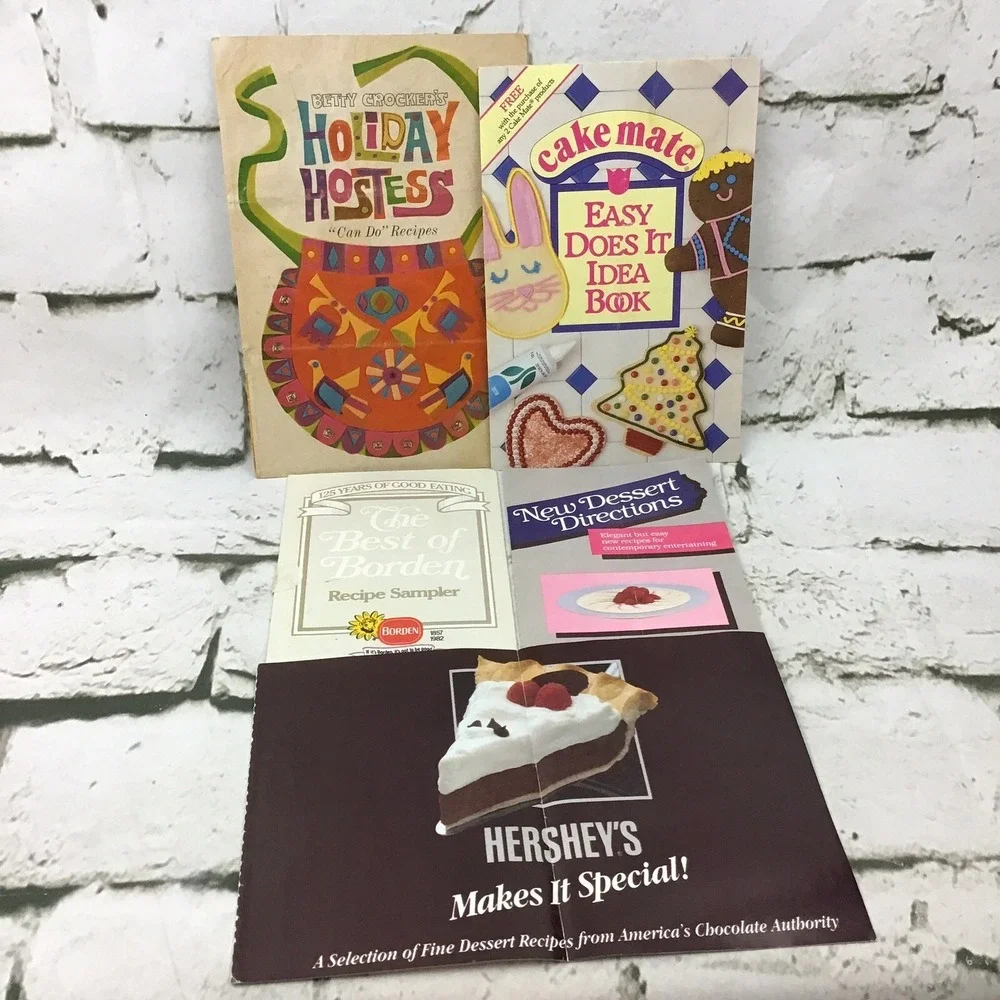 Vintage Recipe Pamphlets Lot Of 5 Desserts‎ Baking Holiday Treats Collectible